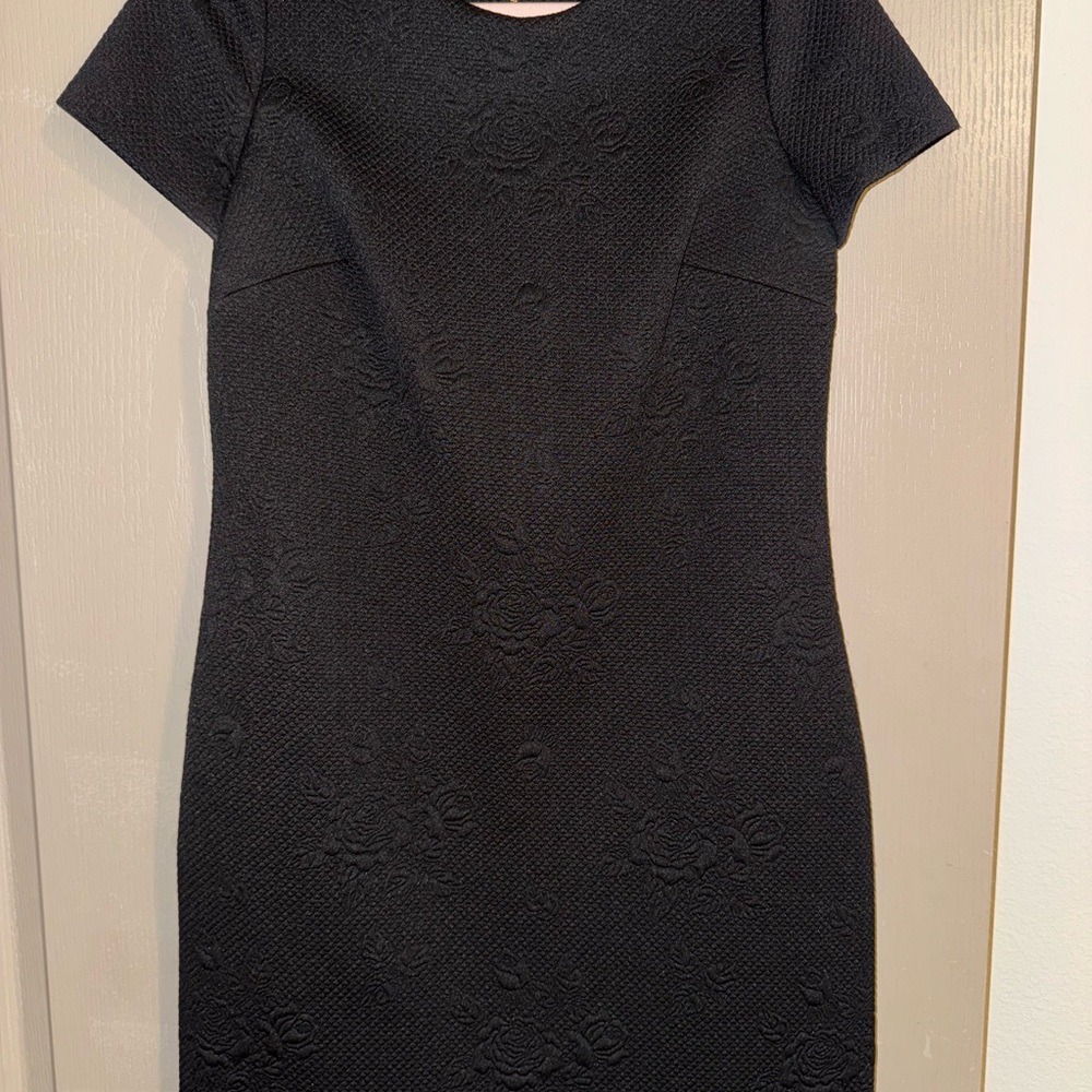 Calvin Klein Black Textured Mini Dress